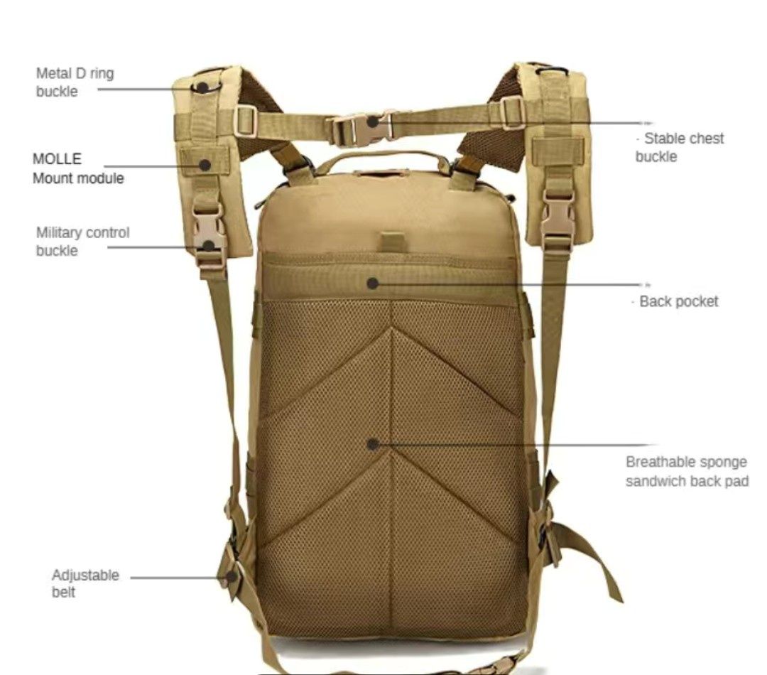 Rucsac militar, multifunctional, tactic, impermeabil, 40 litri.