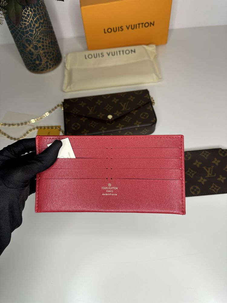 Geanta Louis Vuitton model FELICIE piele canvas 100% cutie cadou
