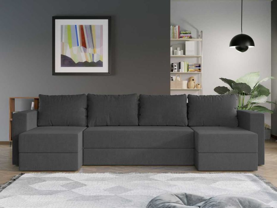 Coltar U Extensibil cu lada Alfa gri inchis - Transport Gratuit