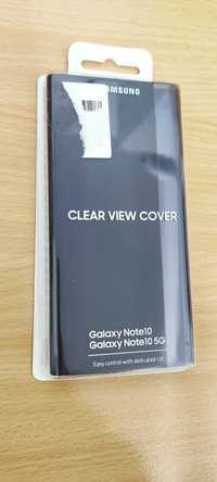 Husa Samsung originala NOTE 10 clear view neagra noua