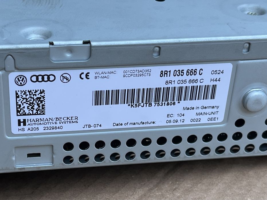 Ceas bord / Navigatie / Unitate / Climatronic / Display / Rama Audi A5