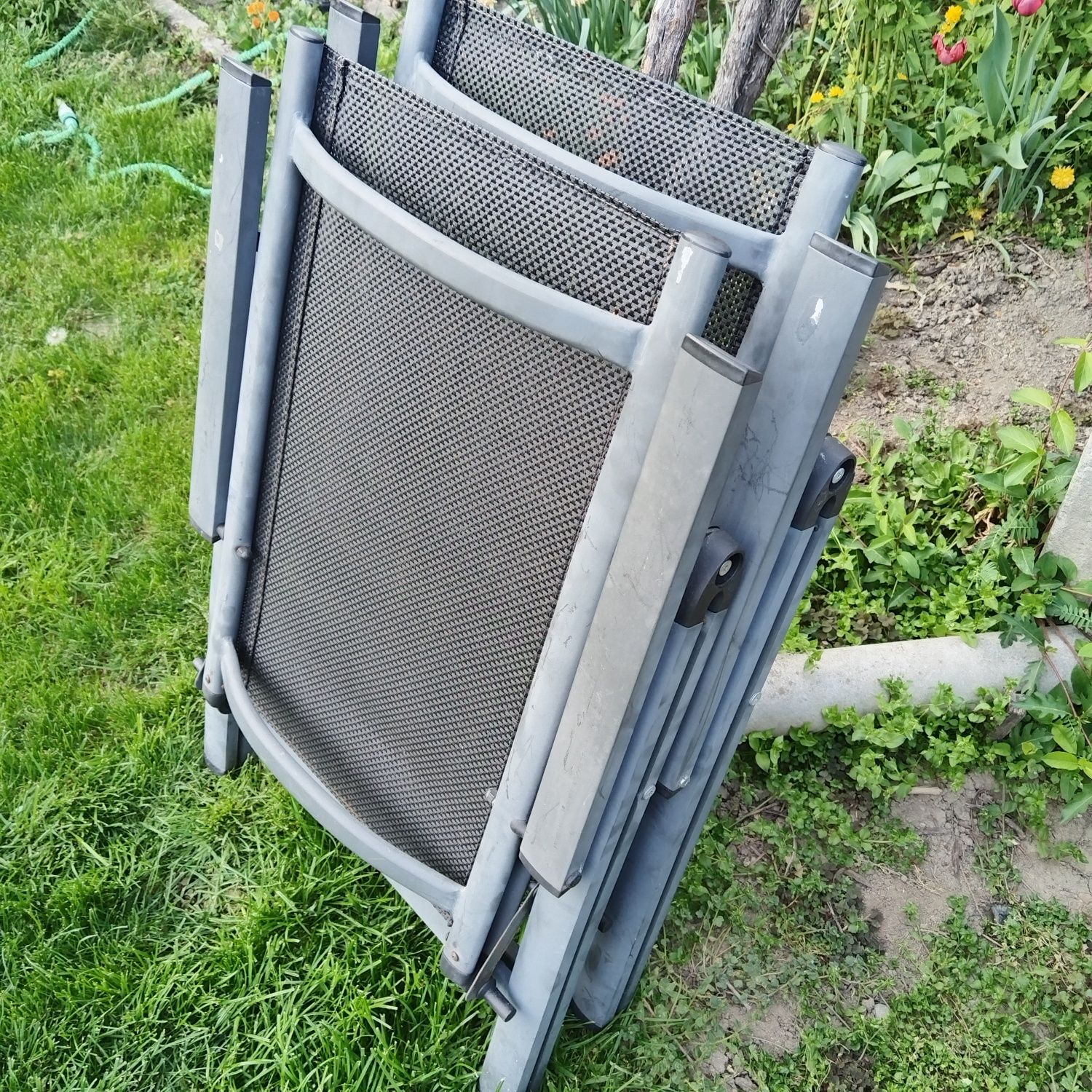 Сгъваем масивен алуминиев стол шезлонг