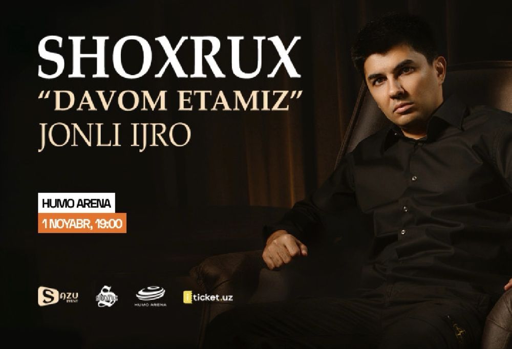 Shoxrux Rep 2 ta bilet bor fanzona