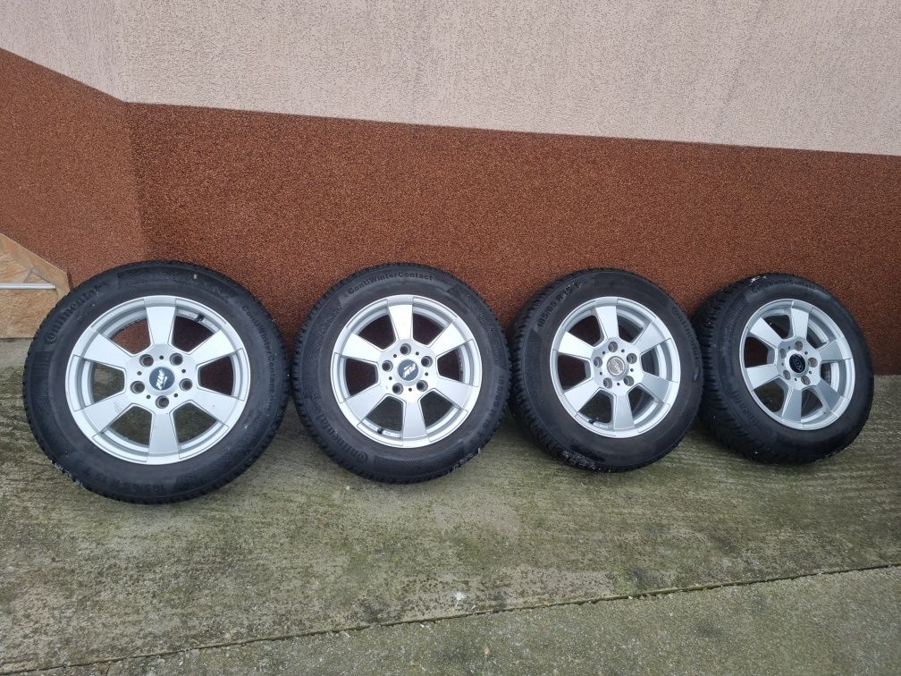 Jante PLW R15 5x114,3 echipare cu anvelope iarna Continental 185/65R15