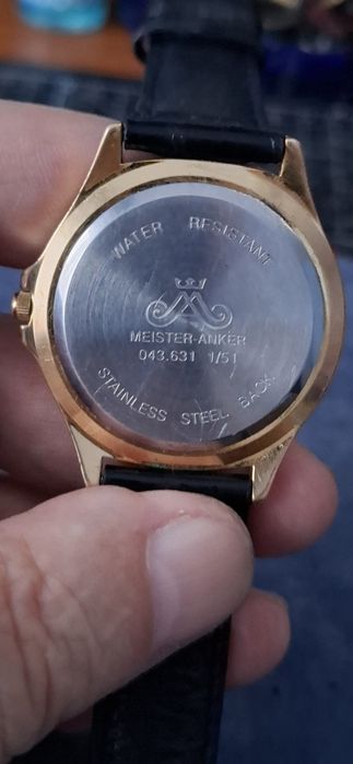 ANKER ceas de mînă bărbătesc cu baterie și curea din piele naturală.