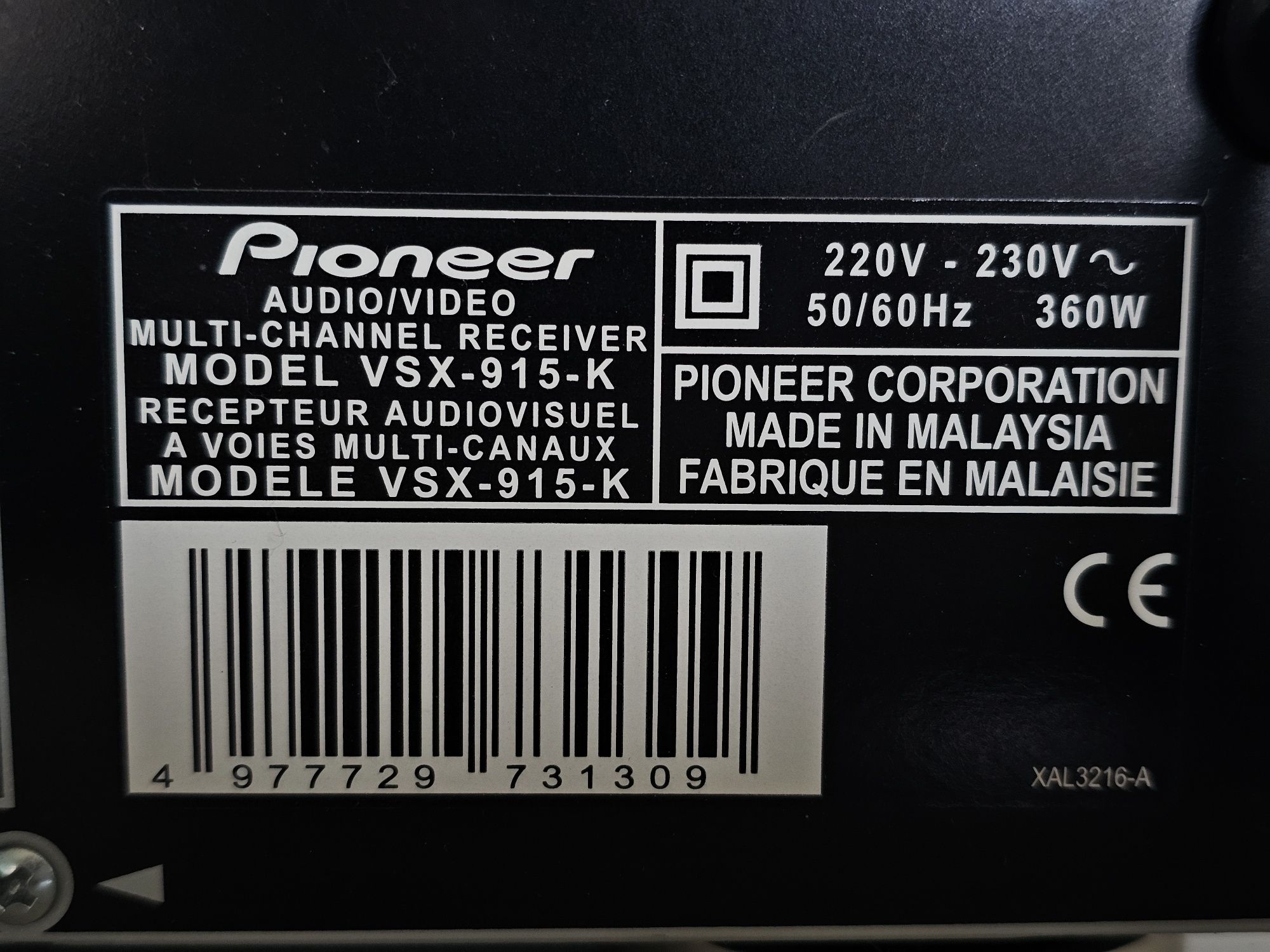 Receiver AV Pioneer VSX-915-K – 7.1 canale
