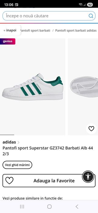 Pantofi sport ADIDAS barbati SUPERSTAR - GZ3742