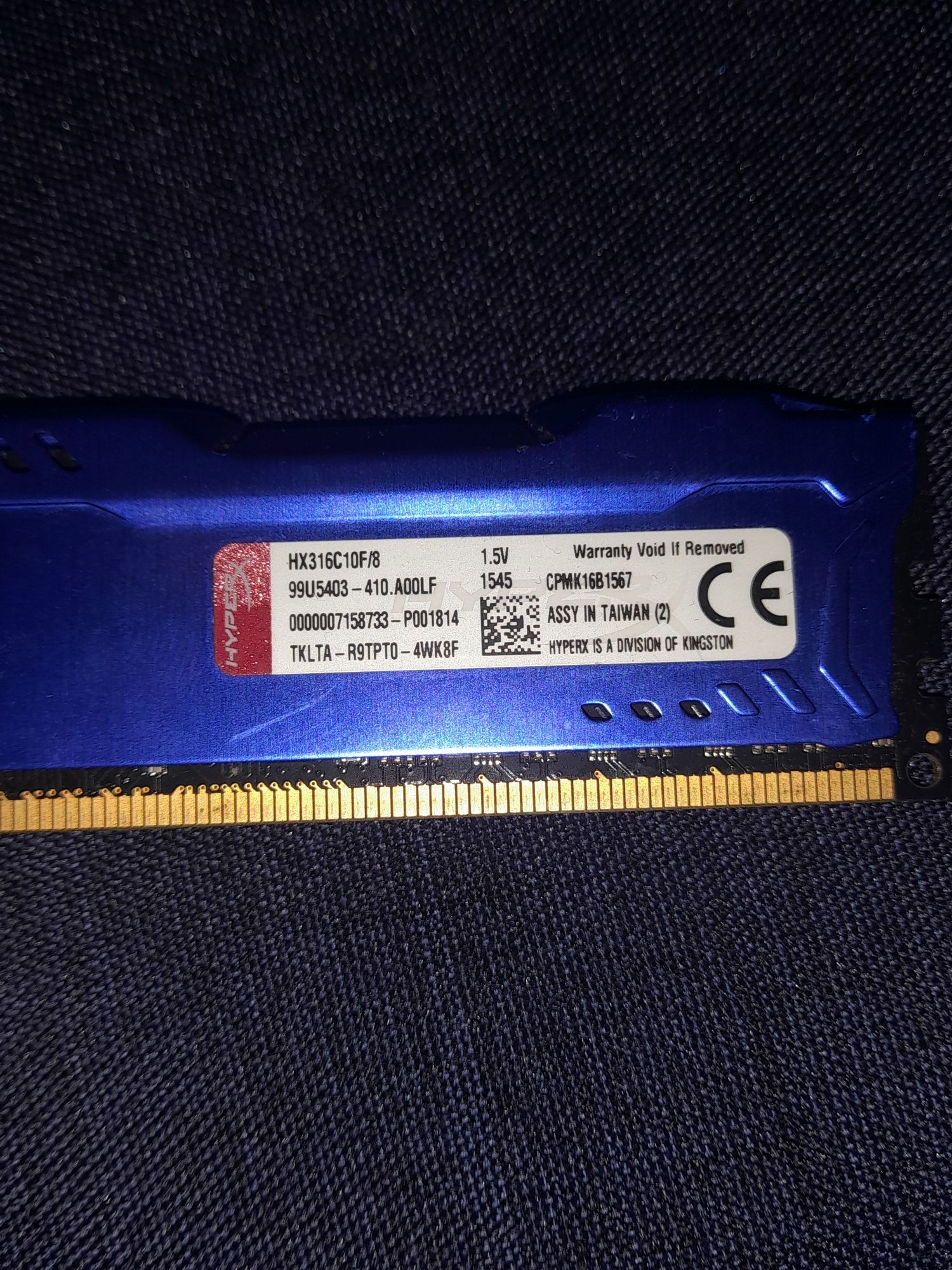 8gb ram hyperx fury 1600mhz