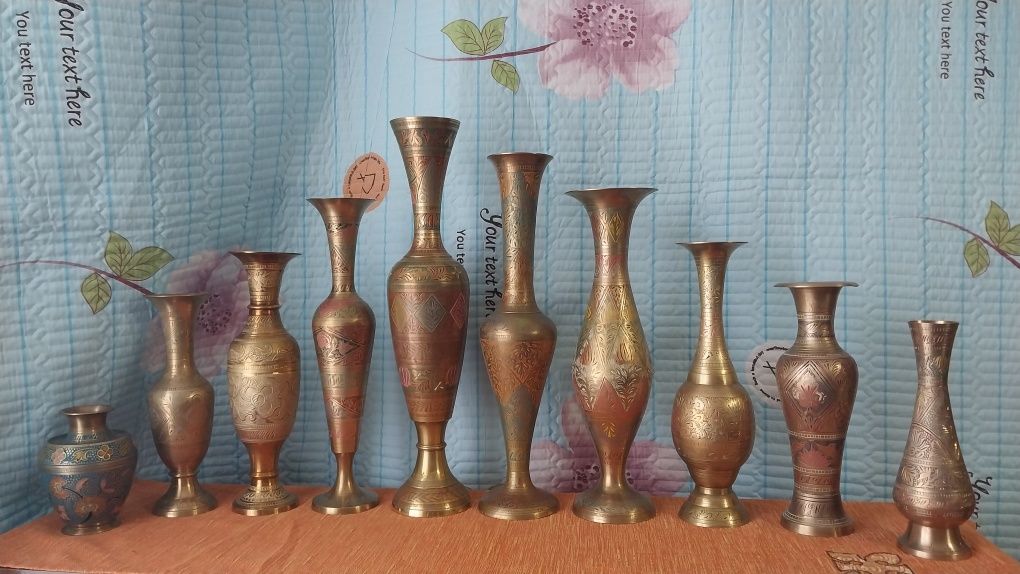 Индийские латуневые вазы