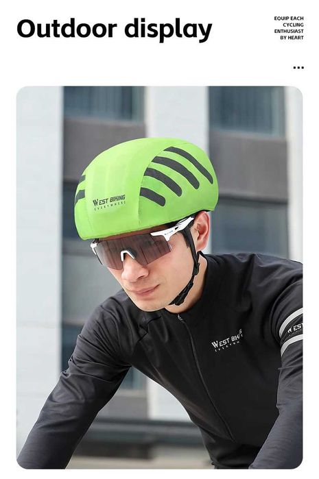 WEST BIKING husa protectie ploaie reflectorizanta casca bicicleta