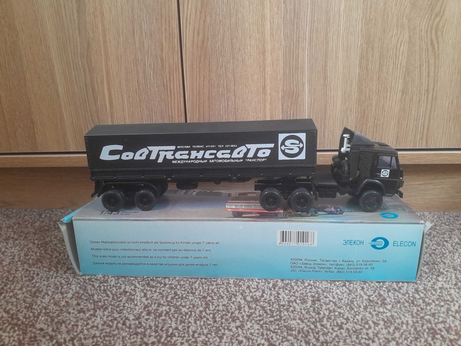 Модель камаз 5410 полуприцеп с тентом Совтрансавто