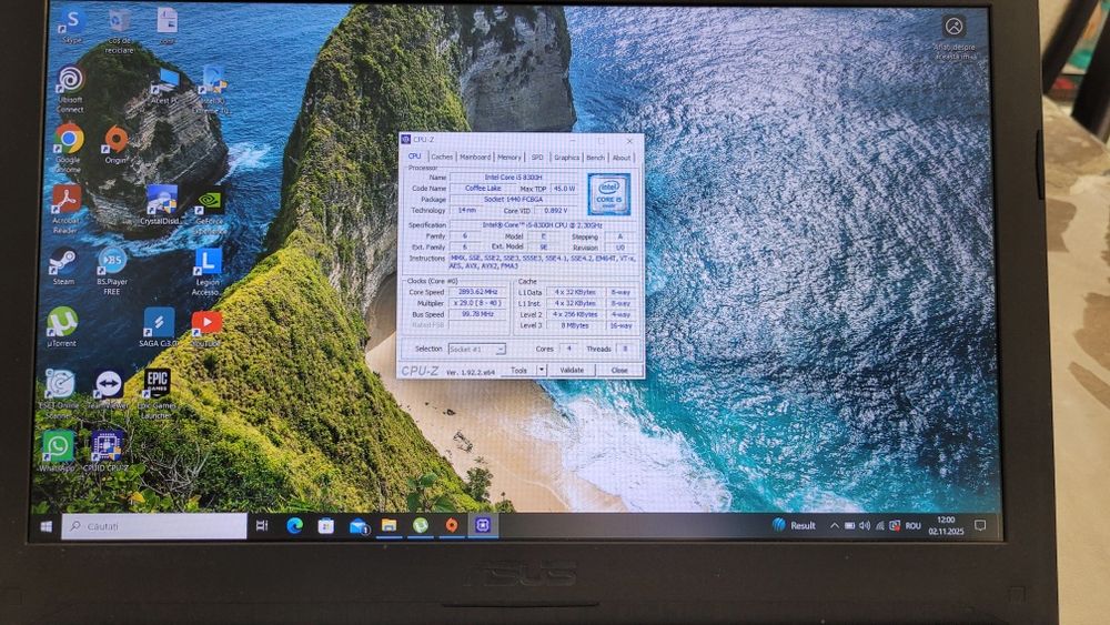 Laptop gaming ASUS FX504, 15.6", i5, GTX 1060, SSD 128gb + 1tb HDD