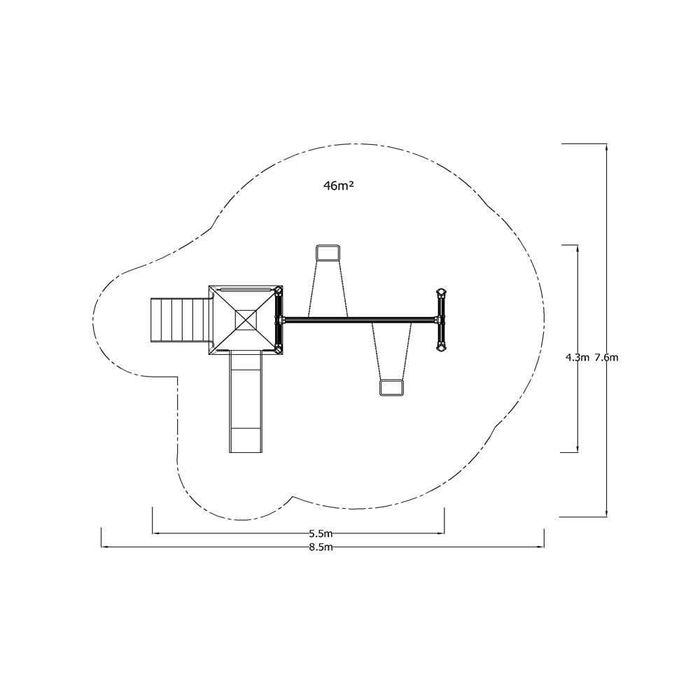 BOS-03 Loc de joacă pentru copii cu turn și tobogan