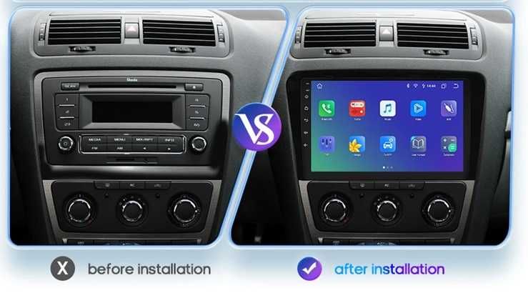 Мултимедия 10" за SKODA OCTAVIA 3 A7 Android 14 CARPLAY навигация DSP