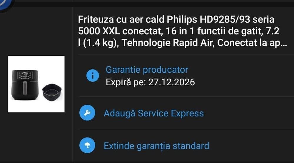 Air fryer Philips HD9285/93 seria 5000 XXL