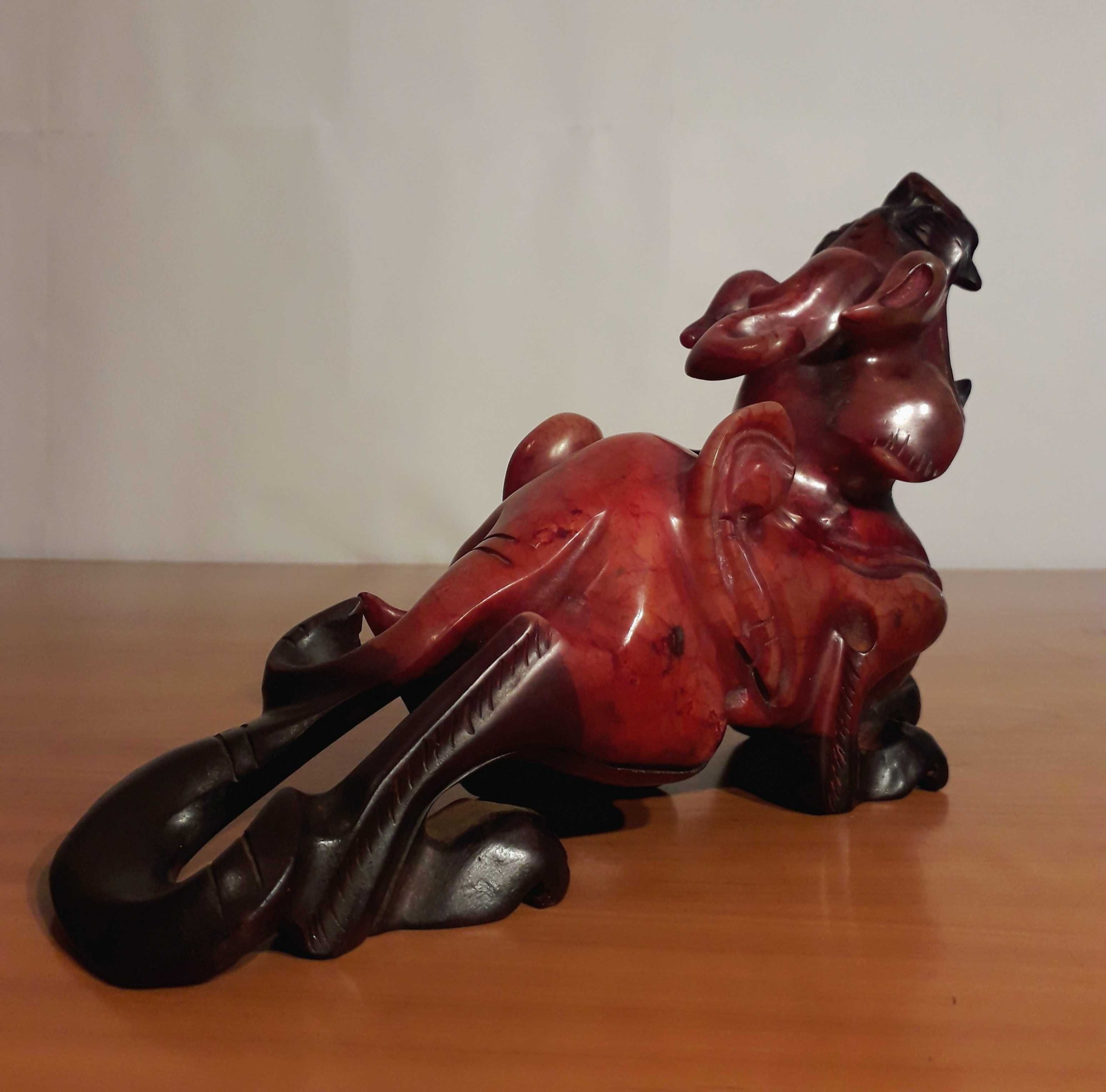 Statueta asiatica Feng Shui pt Afaceri |Dragonul Pi Xie | jad vechi