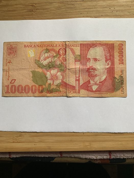 Bancnota 100000 lei emisa in 1998