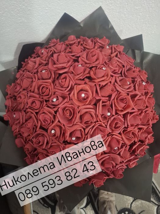 Букет от рози мече от рози вечен букет 101 рози роза