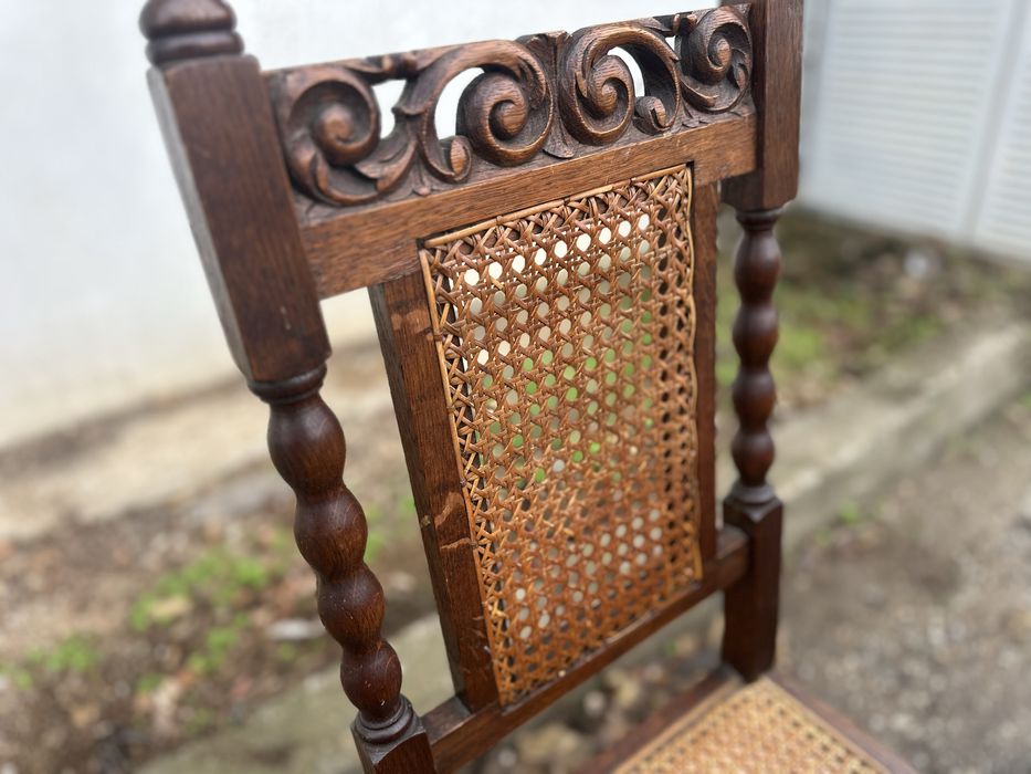 Масивна разтегателна маса с 5 стола (Рустик)