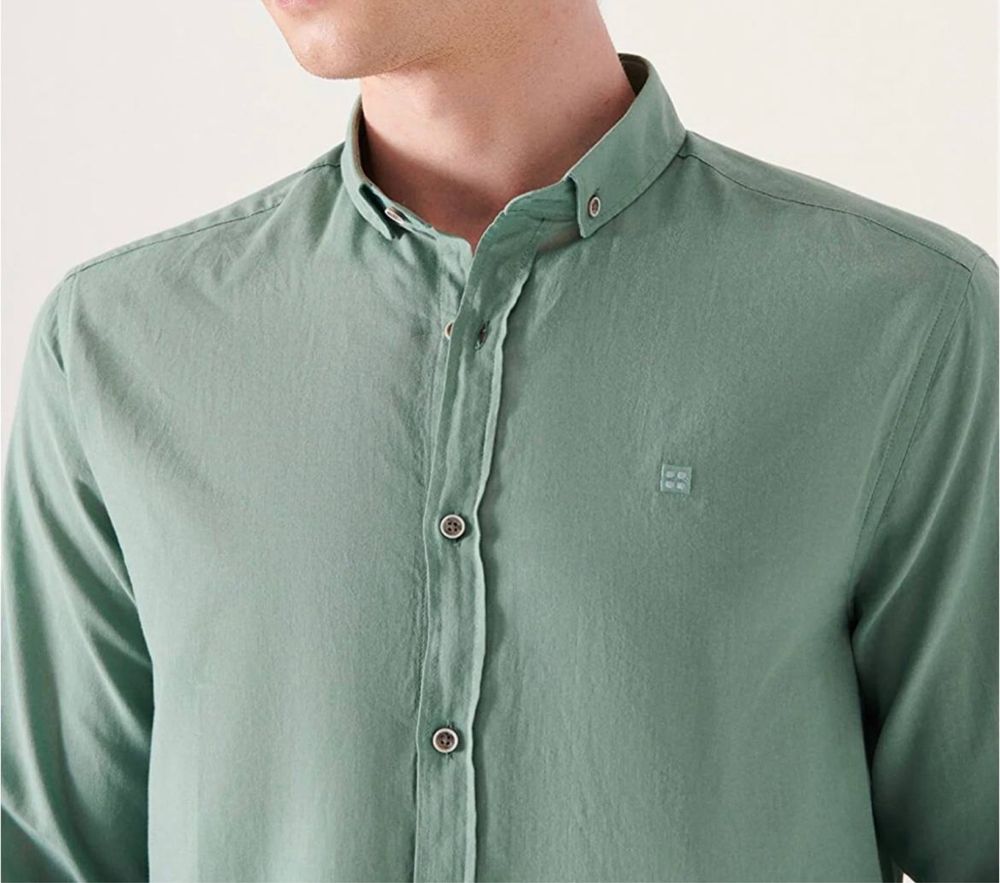 AVVA Мужская зеленая рубашка