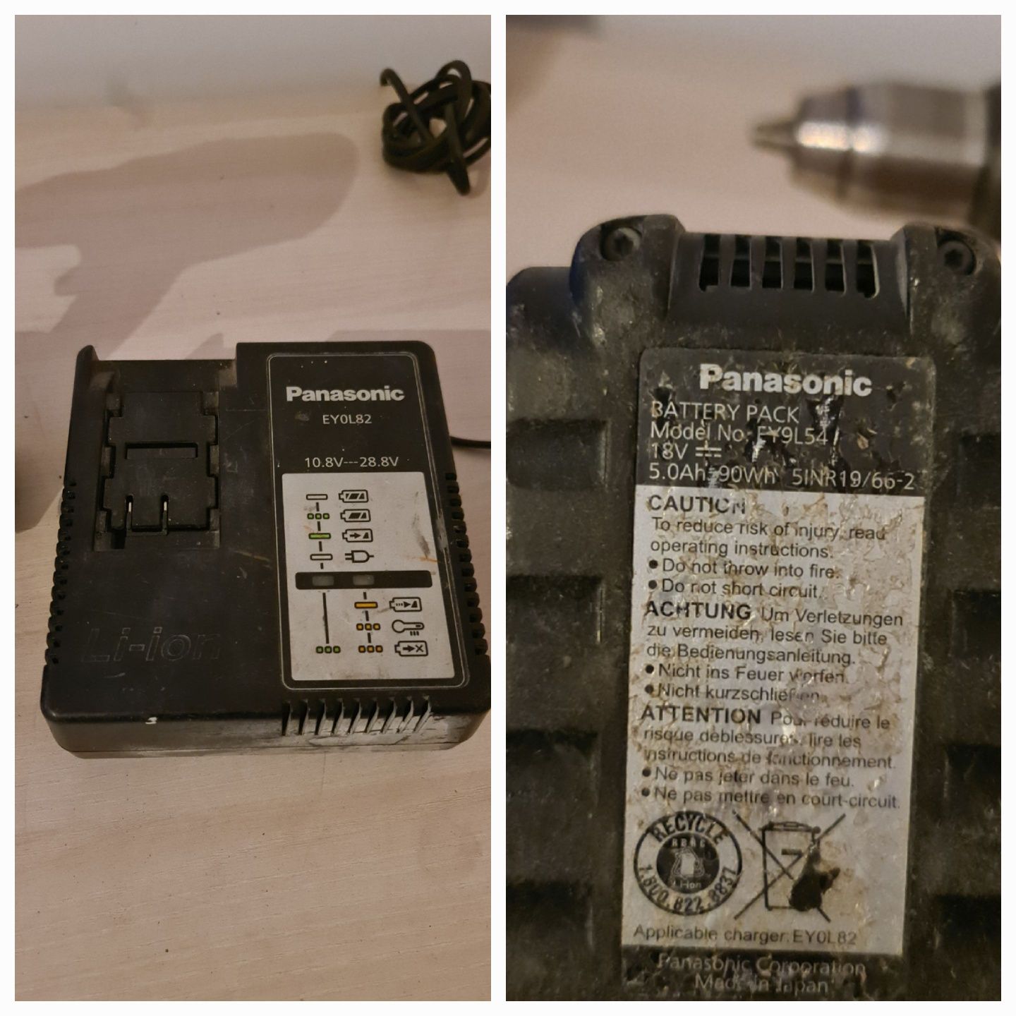 Filetanta acumulator Panasonic 18V