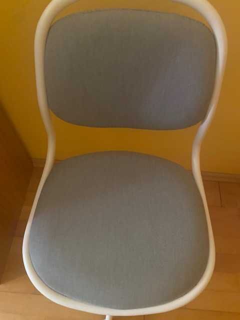 Scaun de birou ergonomic pentru copii, alb cu gri