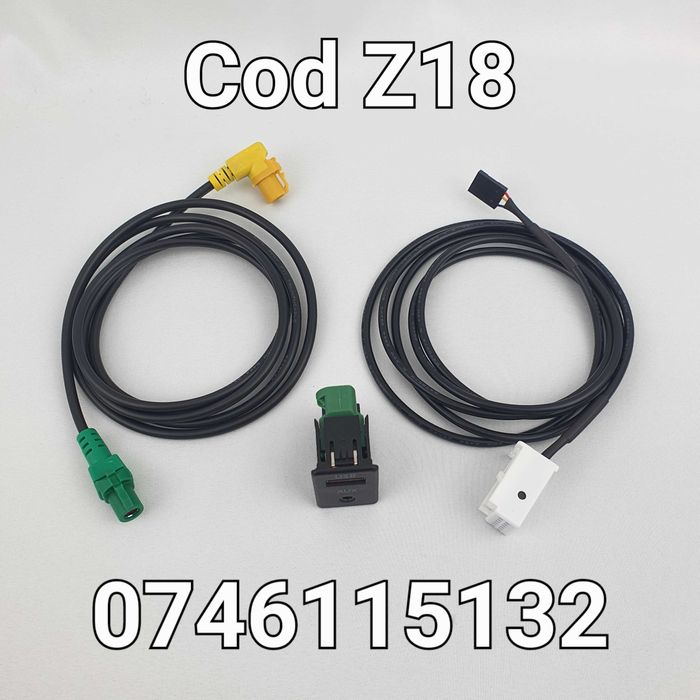 Mufa Auxiliar AUX-USB Volkswagen Golf Passat B6 B7 CC Golf Jetta - Z18