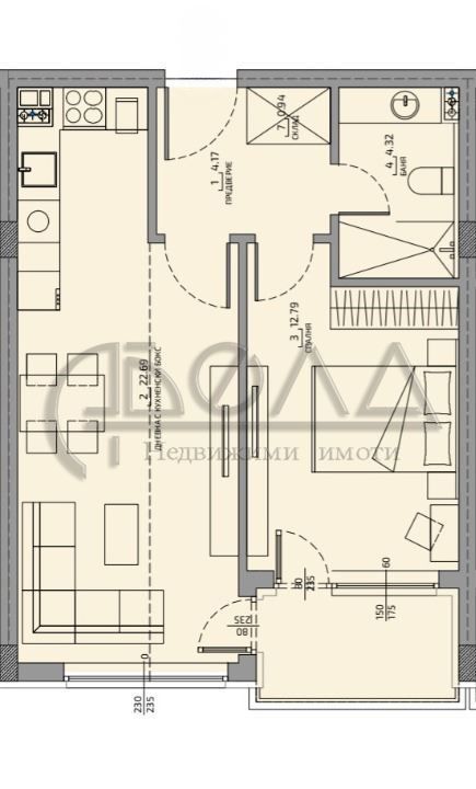 Продава се Двустаен апартамент в София, Малинова долина - 67 кв.м за 1239 €/кв.м - Снимка #3