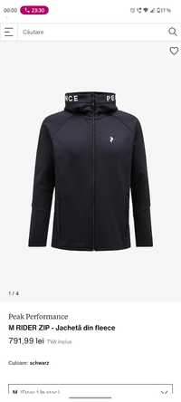 Bluza Peak Performance Rider Mid Zip Hood S și L