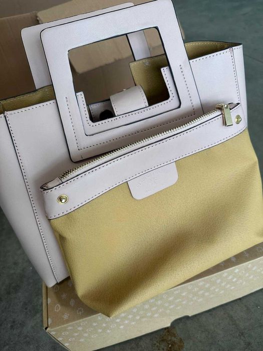 Geanta de piele roz prafuit Italia