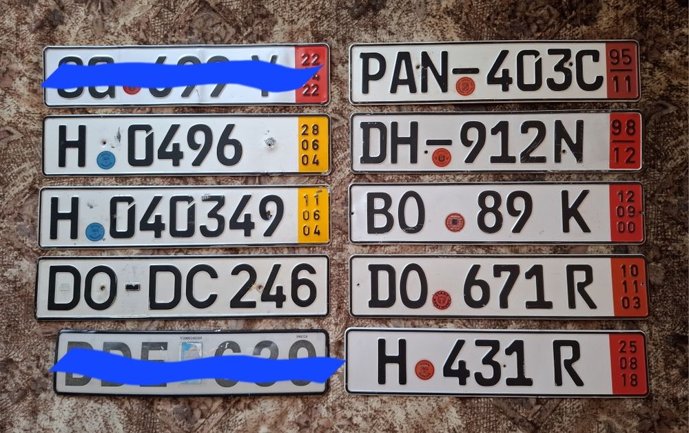 Номерные знаки для декора