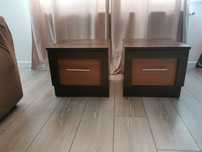 Noptiere pat, set, două bucăți. 40cm/40cm, înălțime 37cm