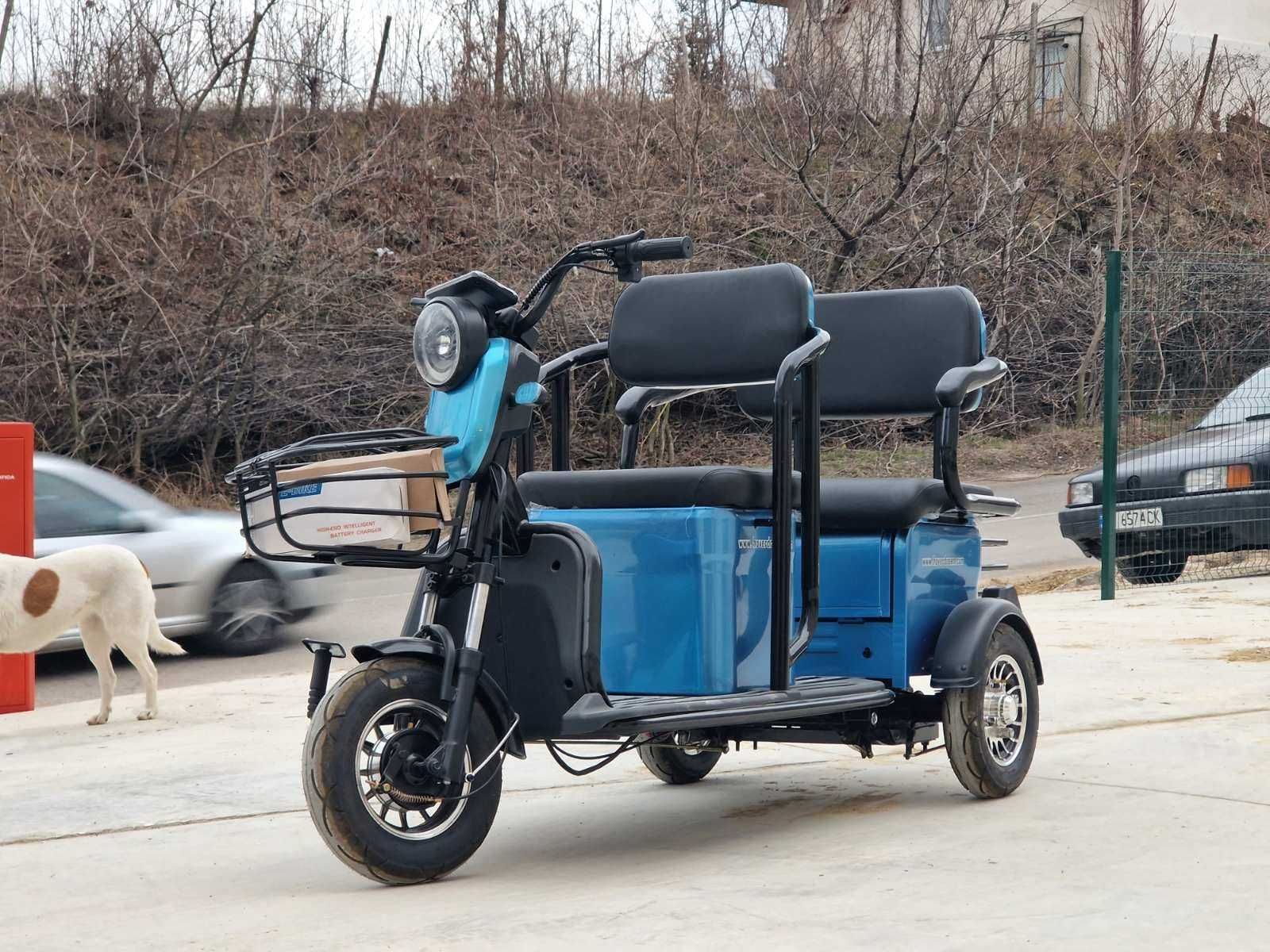 PROMO! Tricicleta electrica adulti 2 BANCHETE/ Garantie, livrare acasa