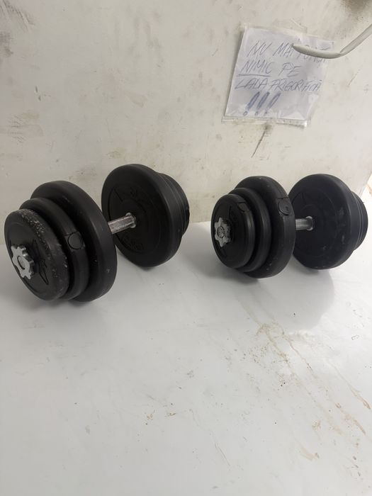 Gantere noi Germany set 20 kg. Ambele, 10 kg+10 kg=20 kg, pret 200 lei