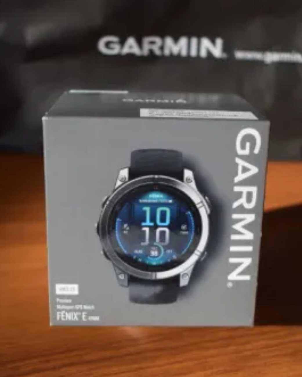Garmin Fenix E 47 мм AMOLED Slate Gray Steel с Black силиконова каишка