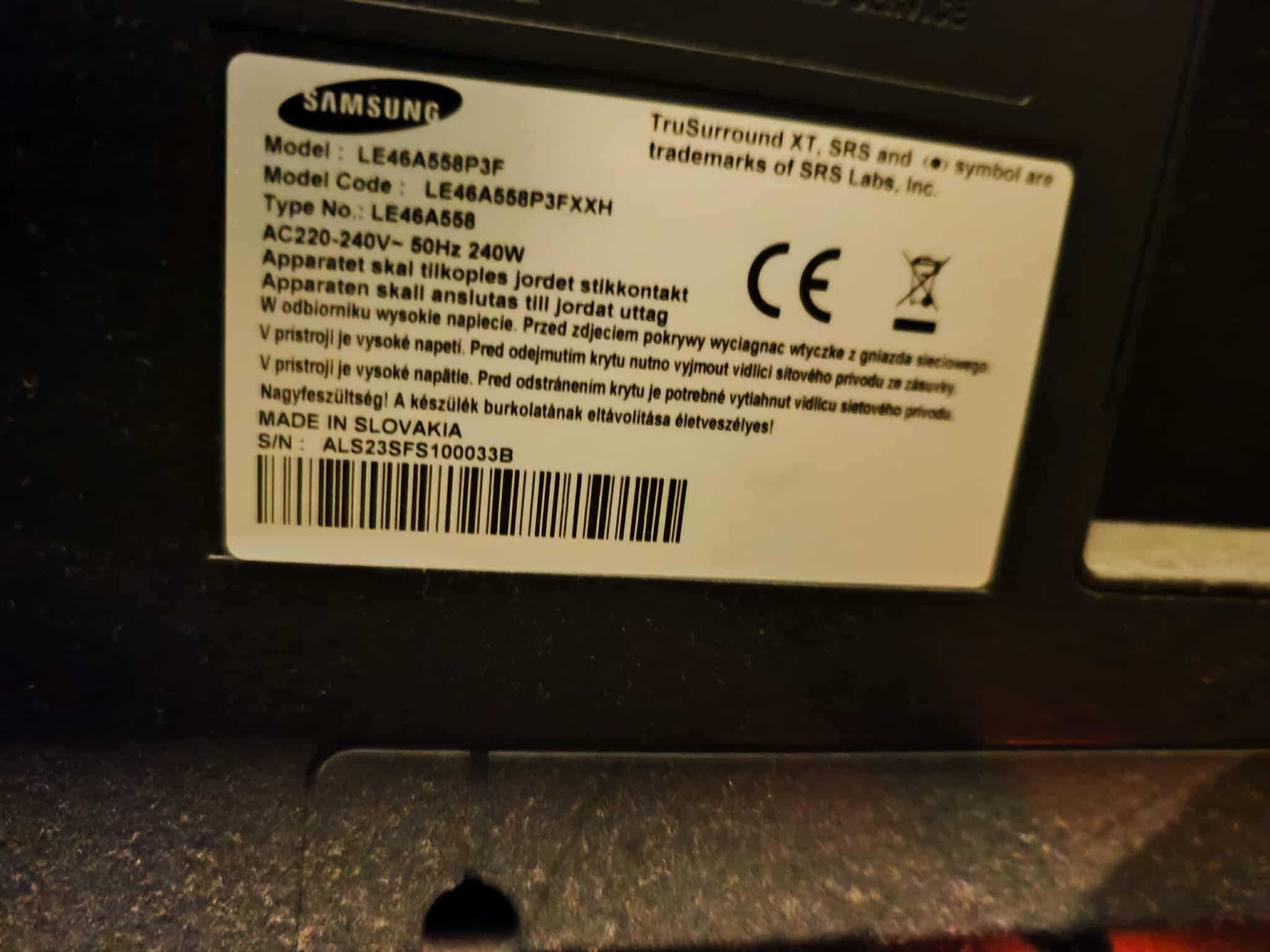 Телевизор Samsung LCD 46inc le46a558p3f
