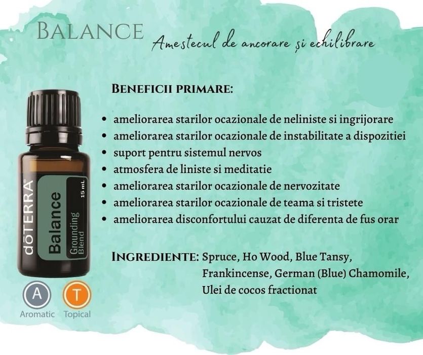 Kit doTERRA AromaTouch 8 uleiuri de 5ml + difuzor Petal