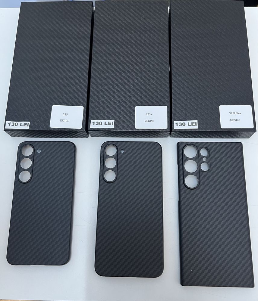 Husa Ultra Slim Kevlar Carbon Neagra - Samsung,IPhone