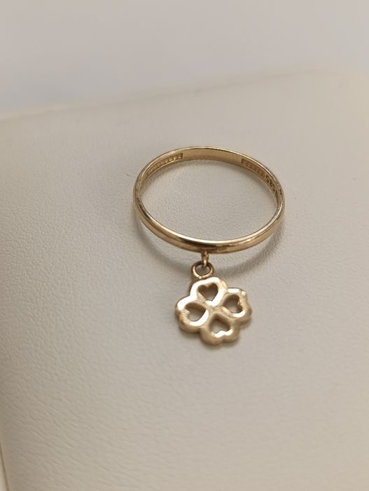 Золотая кольцо Vanklift , проба 585, вес 1,4 раз 17,