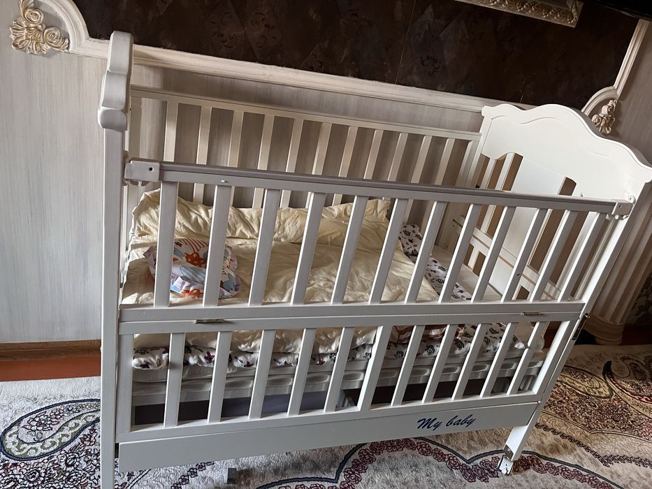 Детская кровать с люлькой болалар кровати тебрангичи билан