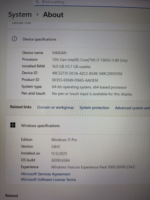Laptop DELL Latitude 5540 i7-1365U