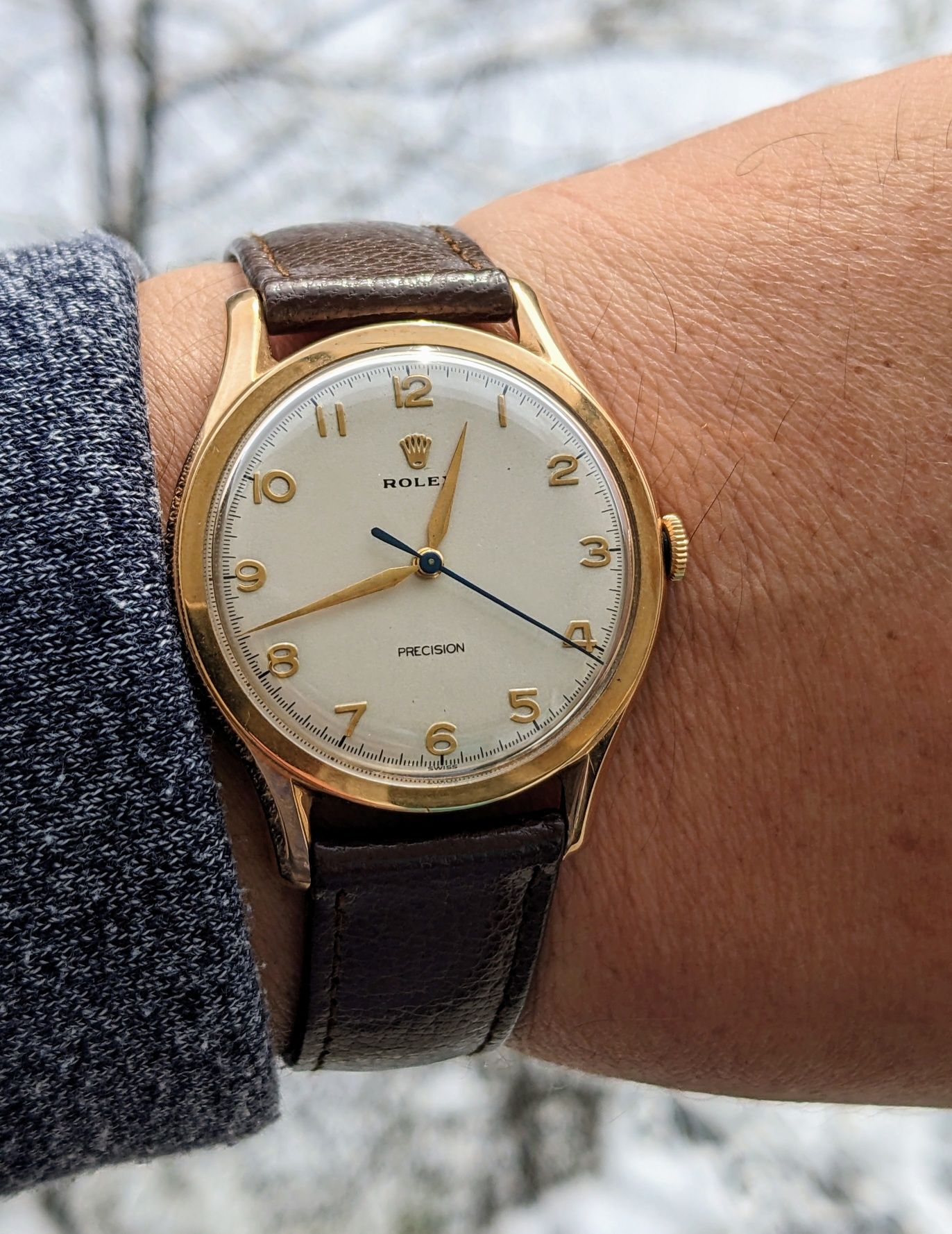 Vintage Rolex Precision 9k solid gold