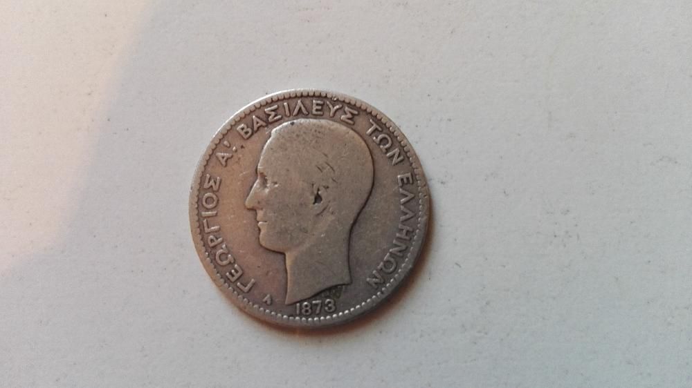 Moneda rara argint 1 Drahma 1873KM# 38