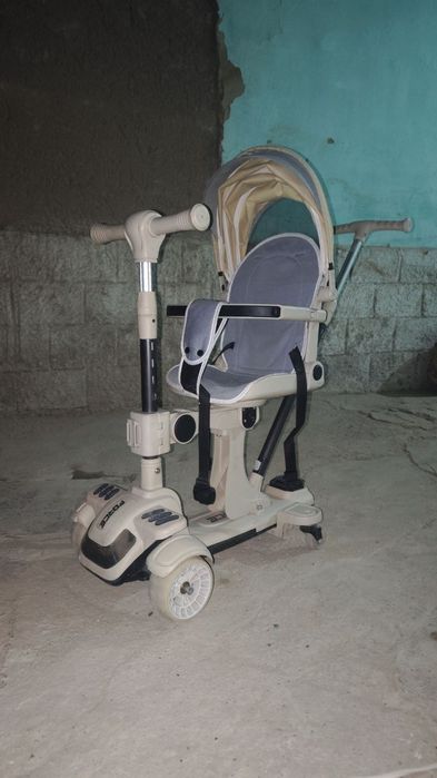 Самокат коляска, игрушки в подарок