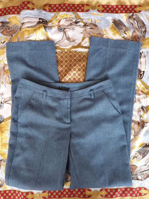 Pantaloni mix lana Sisley camasa bumbac vesta