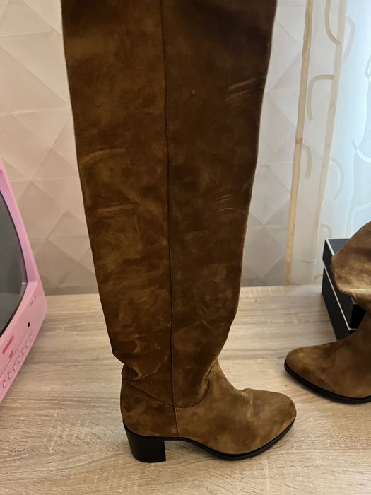 Cizme piele intoarsa exterior