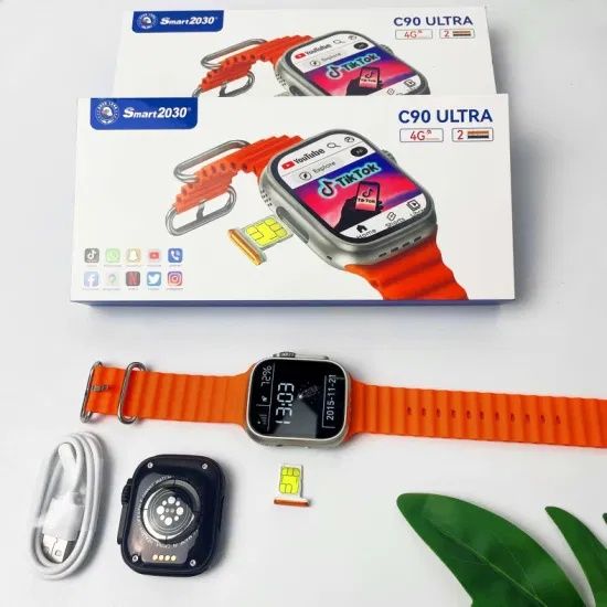 Smart Watch C90 Ultra, Sim card 4G, Sim kartali soat, Умные смарт часы