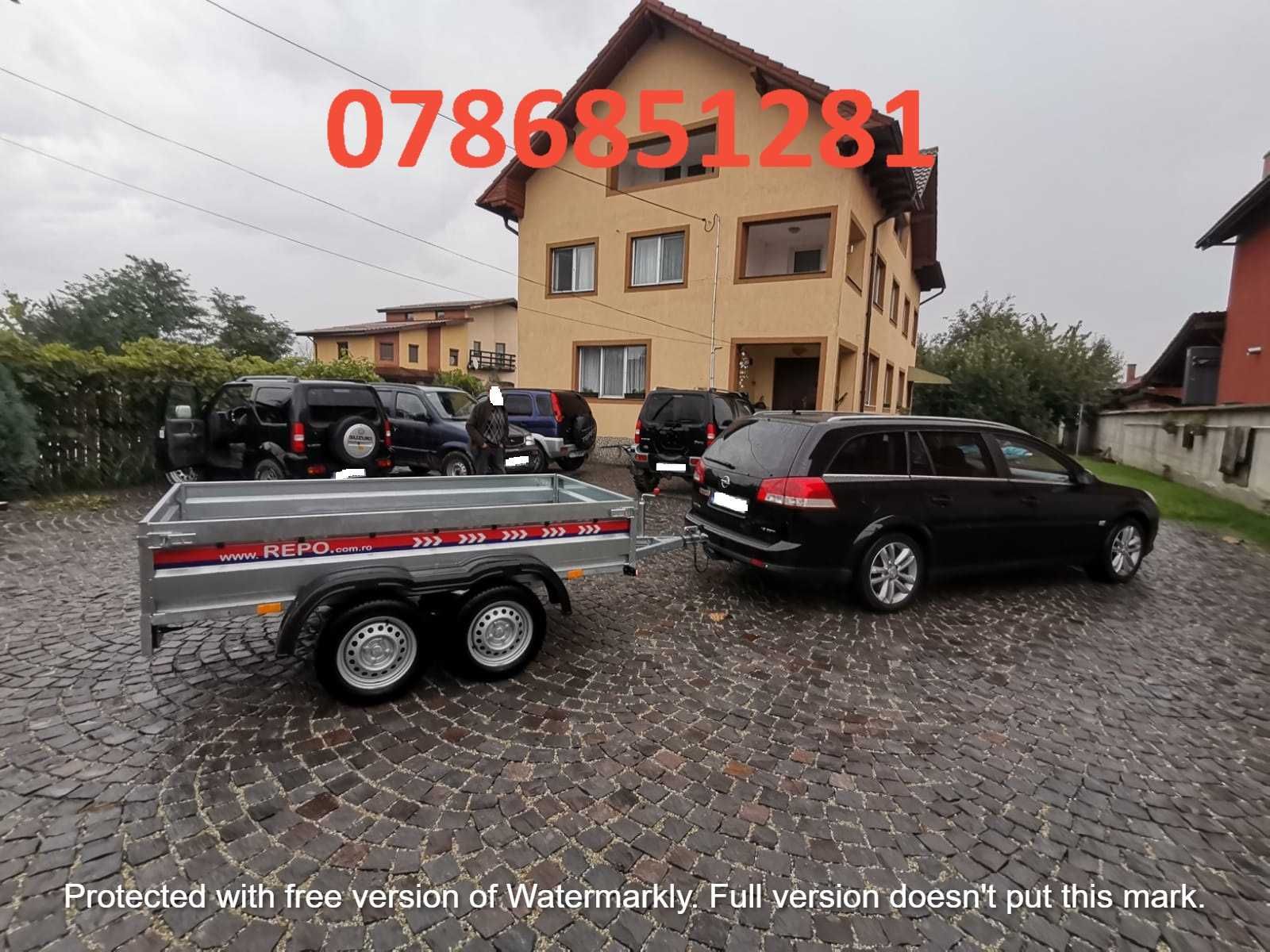 Remorca Auto Repo Mono Ax Cu Prelată Tandem Atv Moto  750 KG Oferta