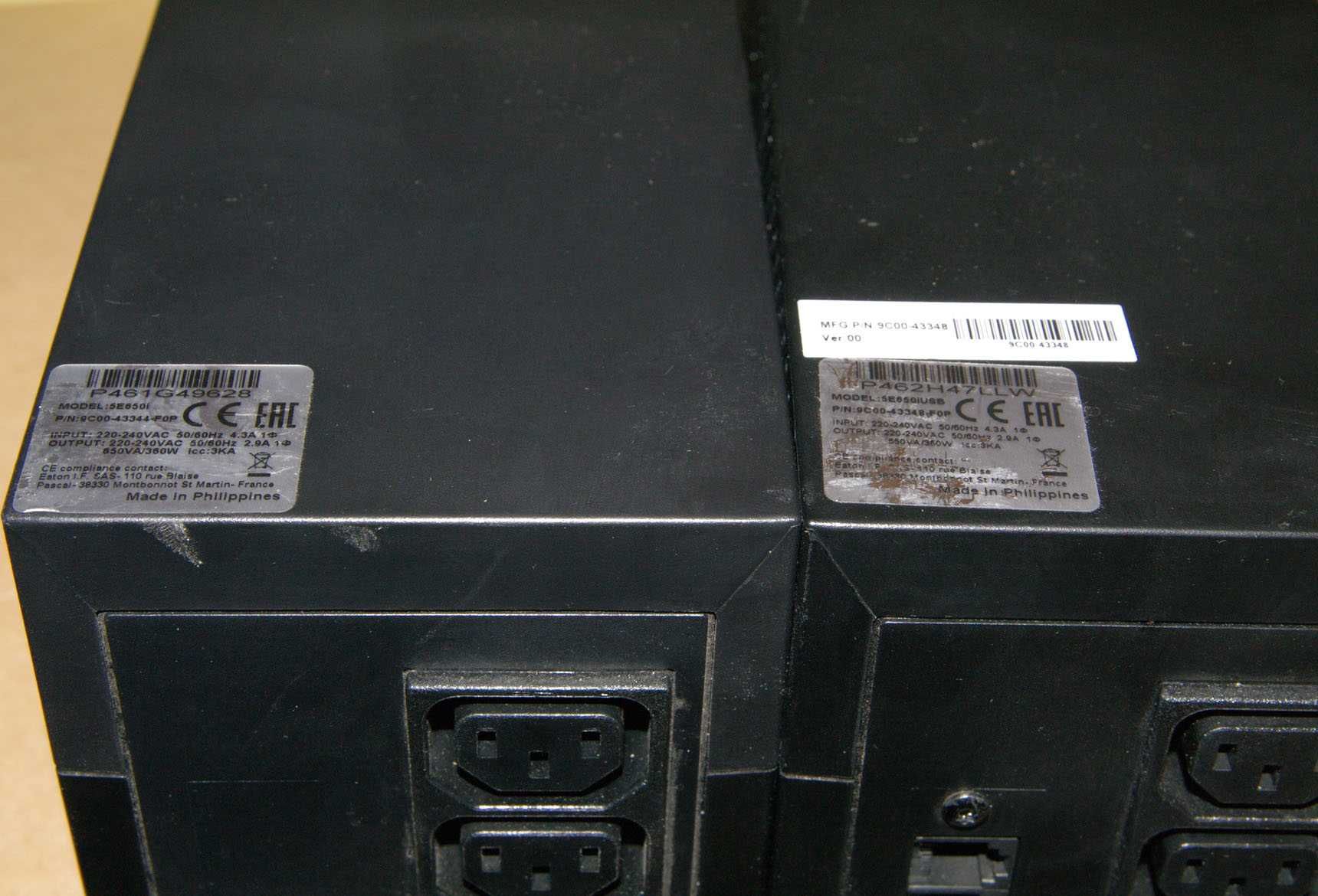 UPS Eaton 500/650VA НЗУ непрекъсваеми захранващи устройства,кабели