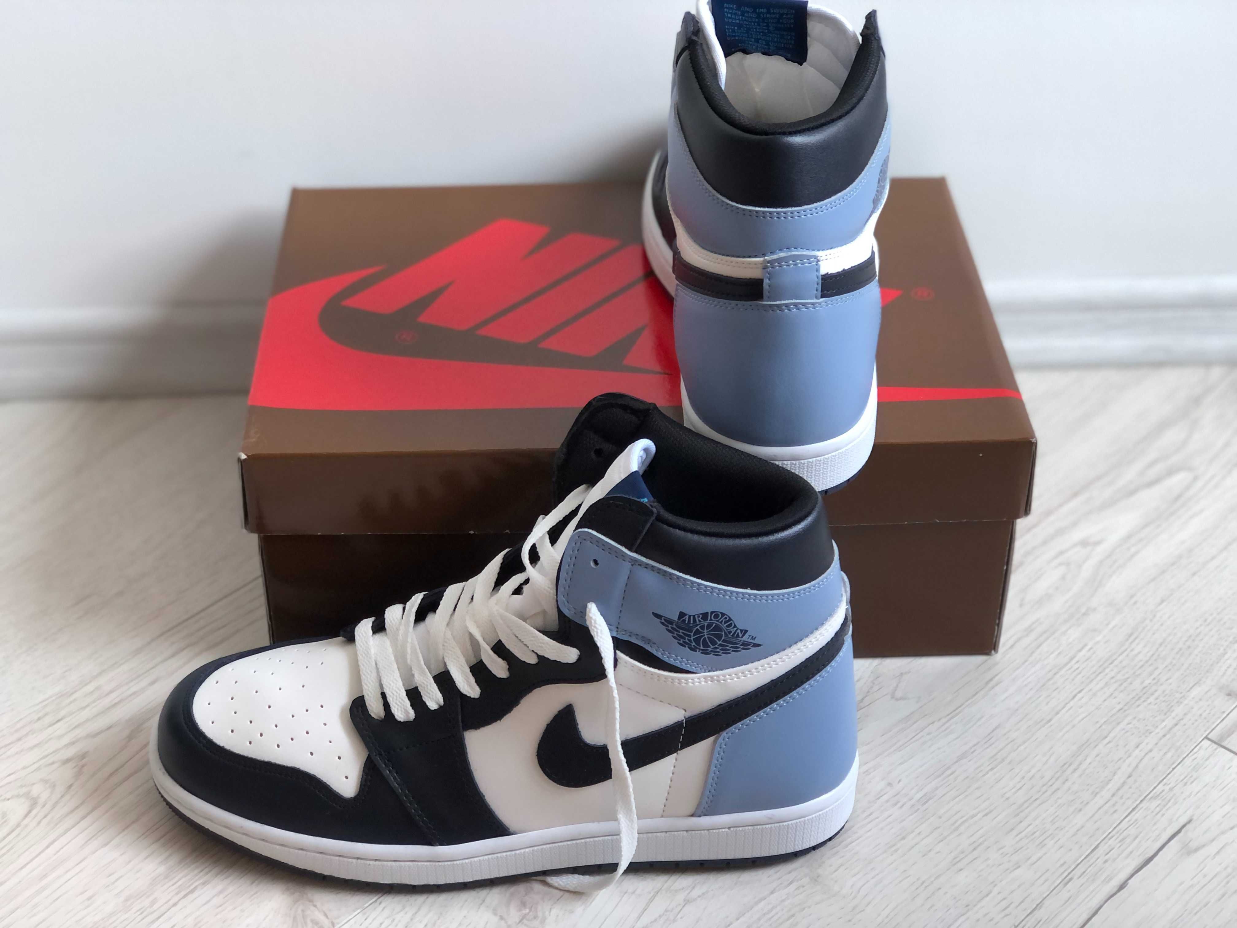 Adidasi Air Jordan 1 Retro High OG Obsidian UNC 2019